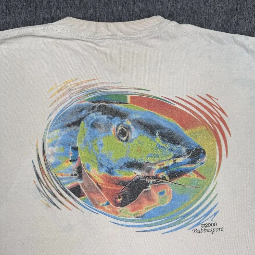 Vintage‎ I’d Eat That! T-Shirt Men’s XL Tan Fishing Outdoors Ocean Lake Nature